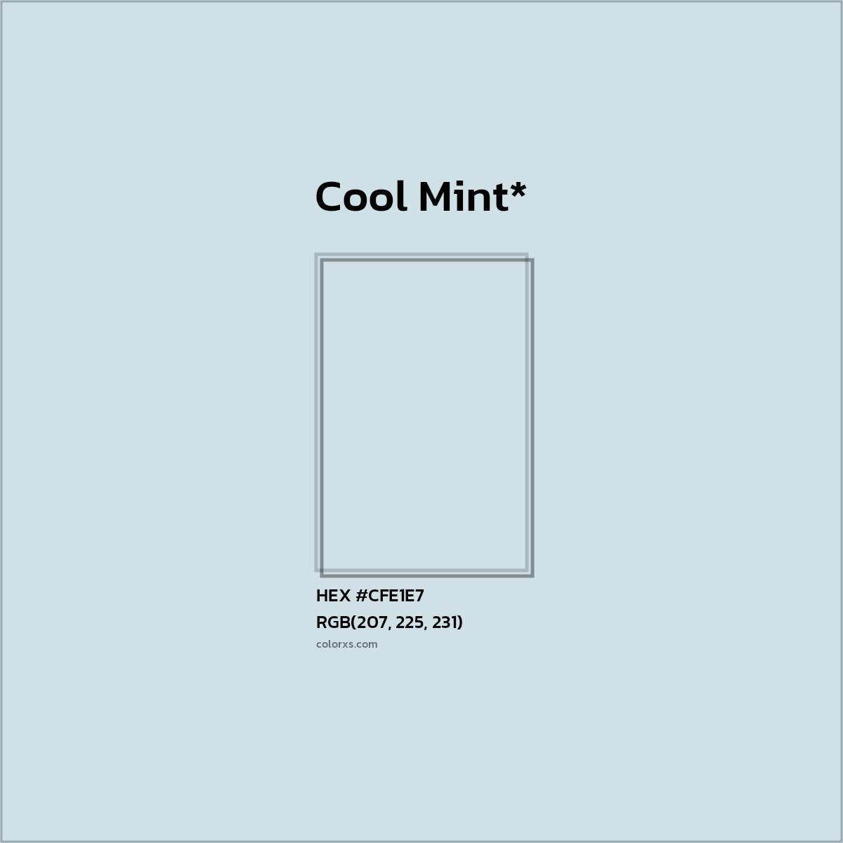 HEX #CFE1E7 Color Name, Color Code, Palettes, Similar Paints, Images