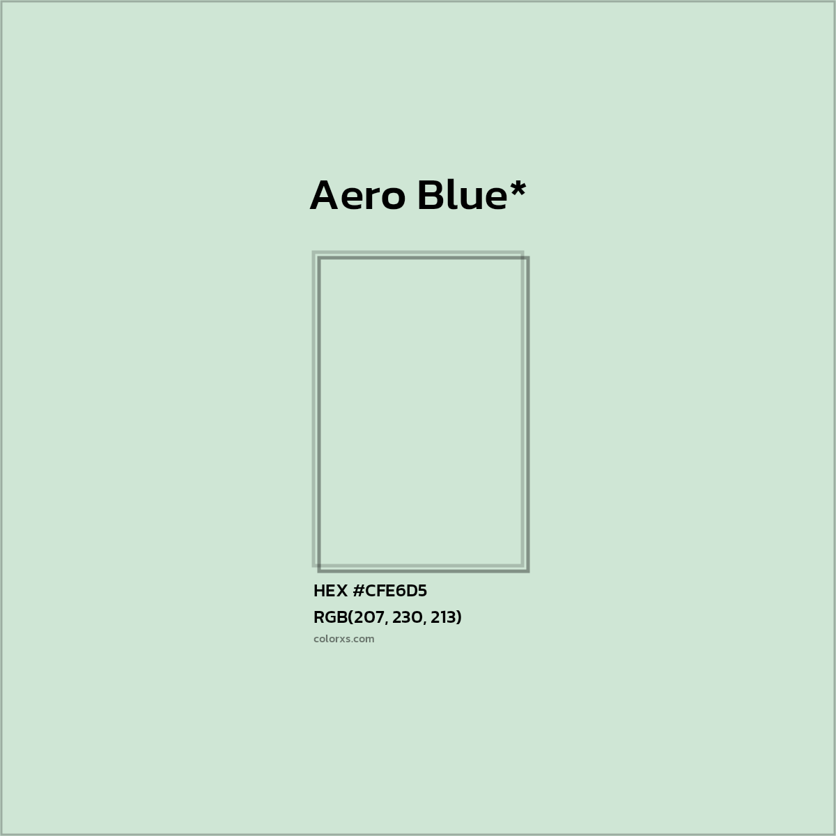 HEX #CFE6D5 Color Name, Color Code, Palettes, Similar Paints, Images