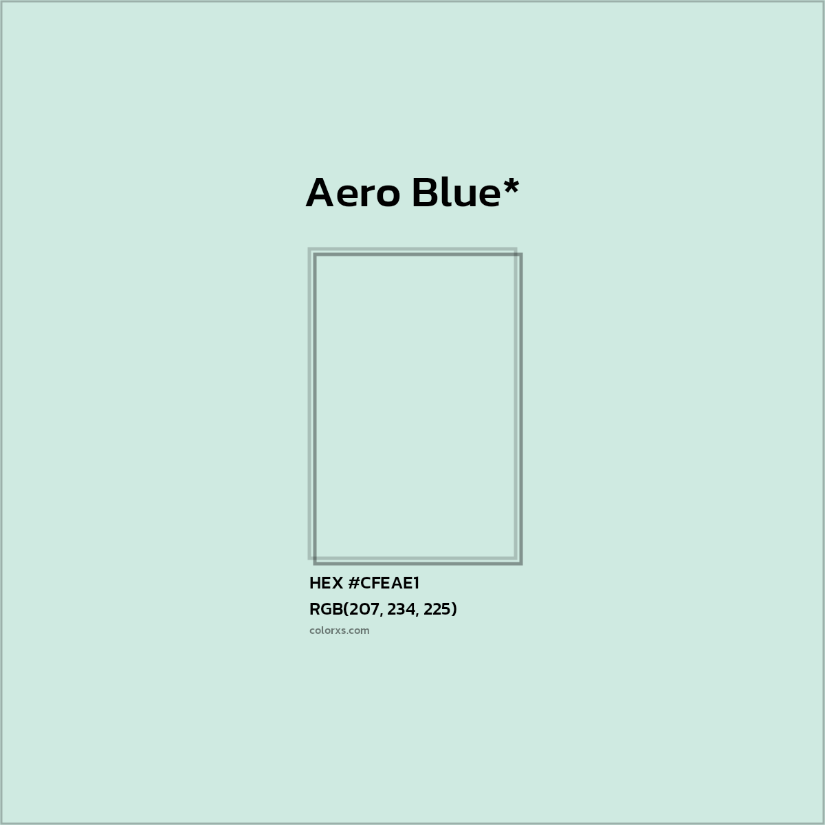 HEX #CFEAE1 Color Name, Color Code, Palettes, Similar Paints, Images