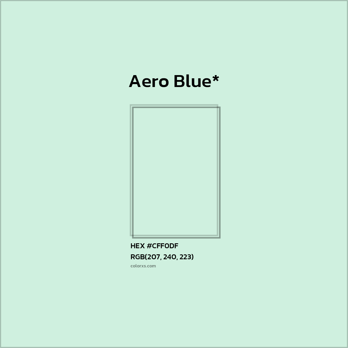 HEX #CFF0DF Color Name, Color Code, Palettes, Similar Paints, Images