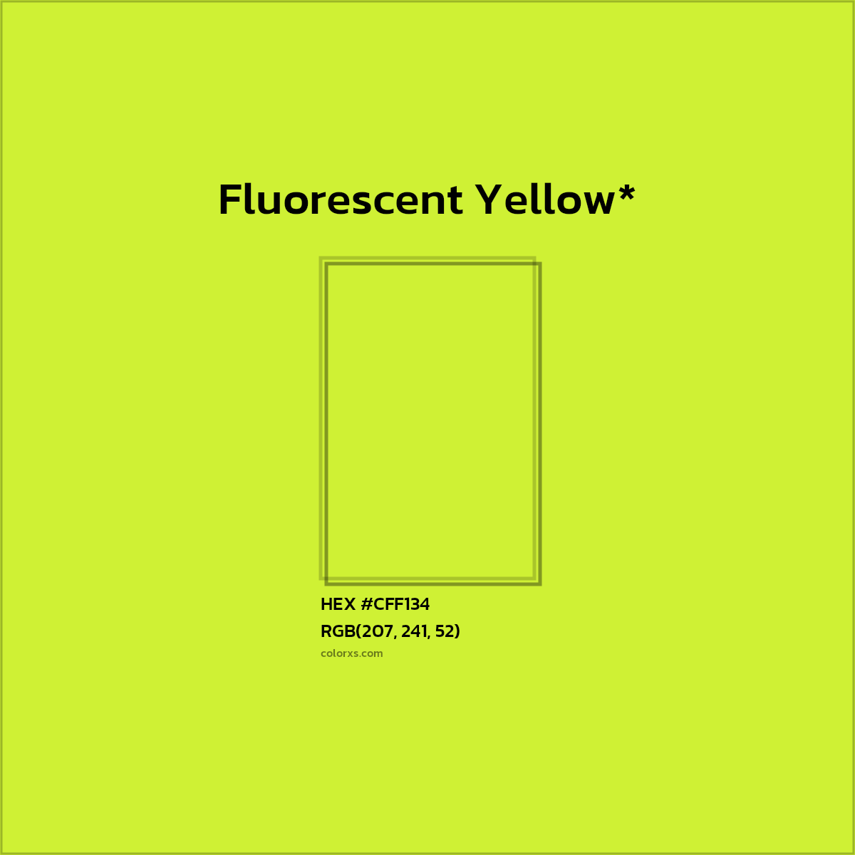 HEX #CFF134 Color Name, Color Code, Palettes, Similar Paints, Images