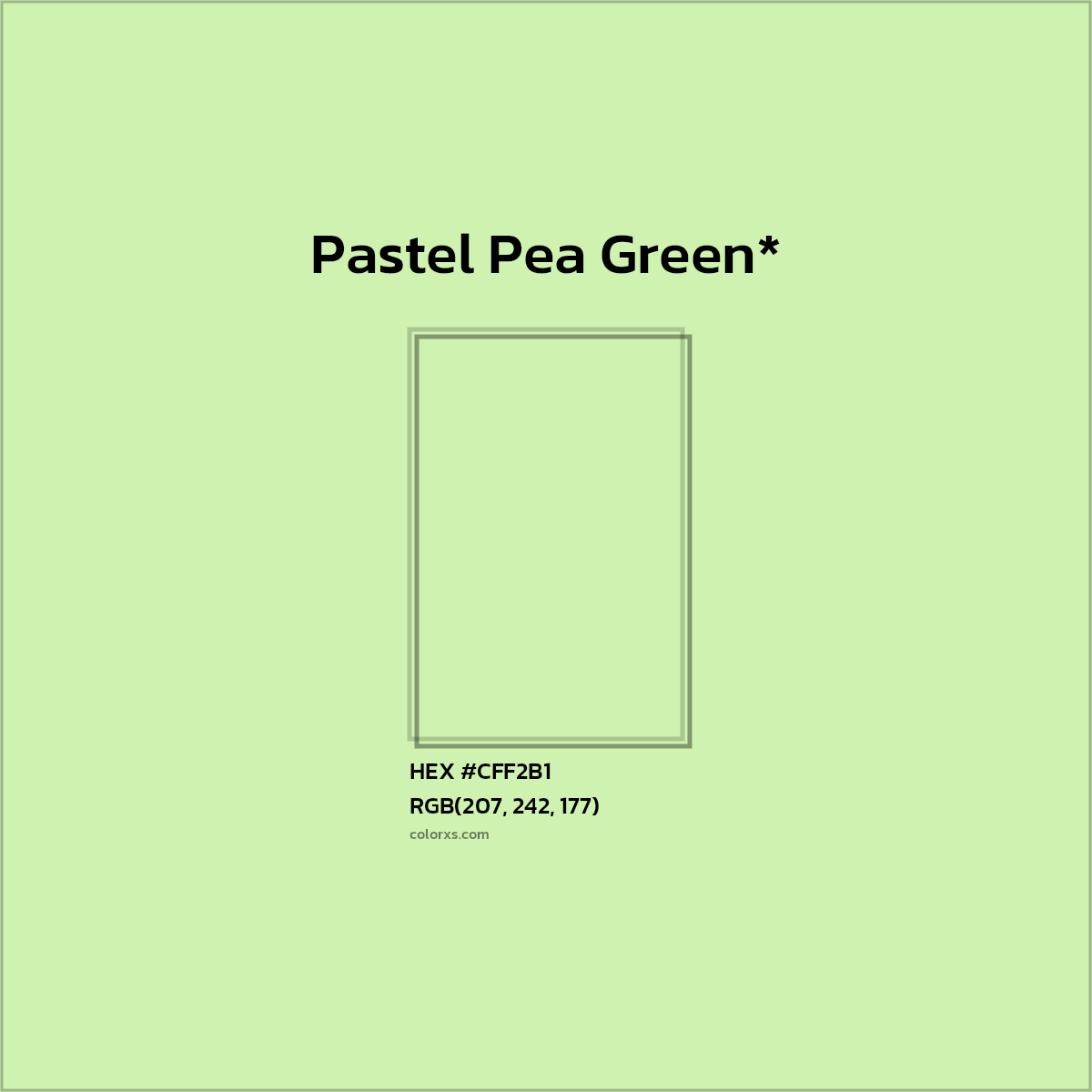 HEX #CFF2B1 Color Name, Color Code, Palettes, Similar Paints, Images