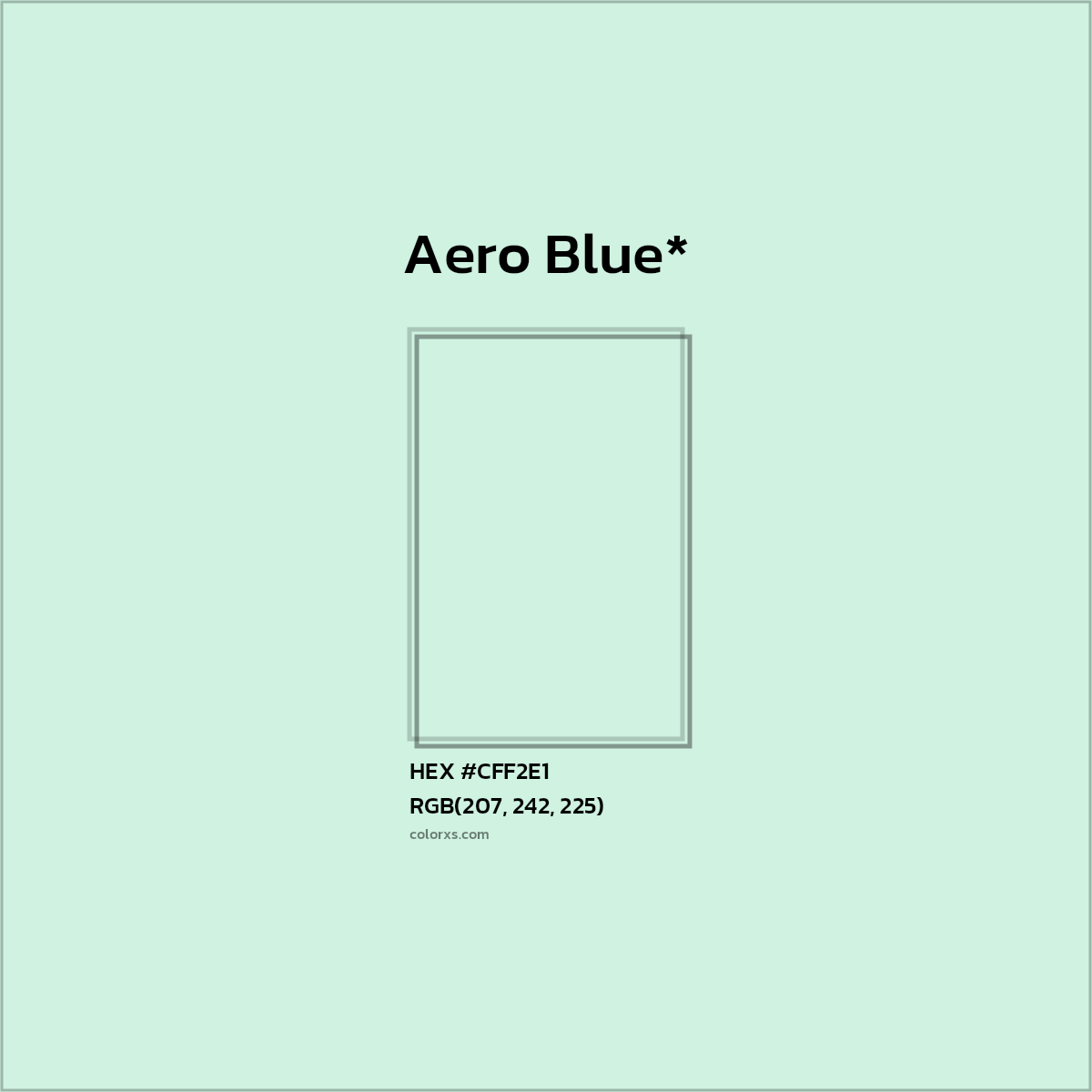 HEX #CFF2E1 Color Name, Color Code, Palettes, Similar Paints, Images