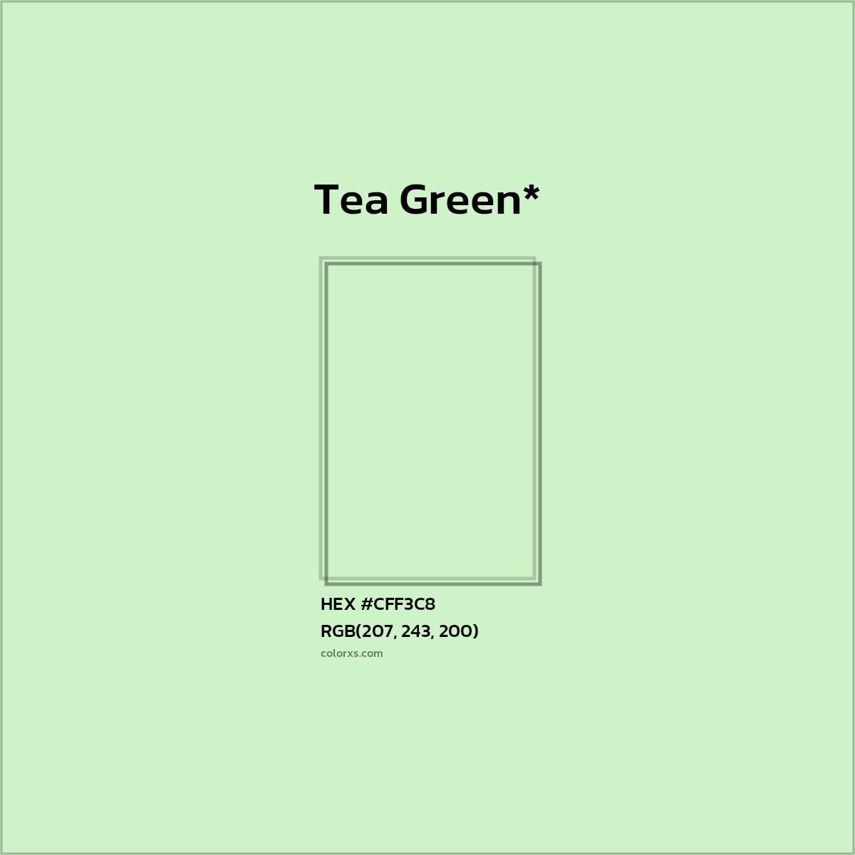HEX #CFF3C8 Color Name, Color Code, Palettes, Similar Paints, Images