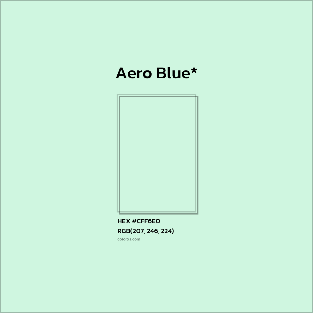 HEX #CFF6E0 Color Name, Color Code, Palettes, Similar Paints, Images