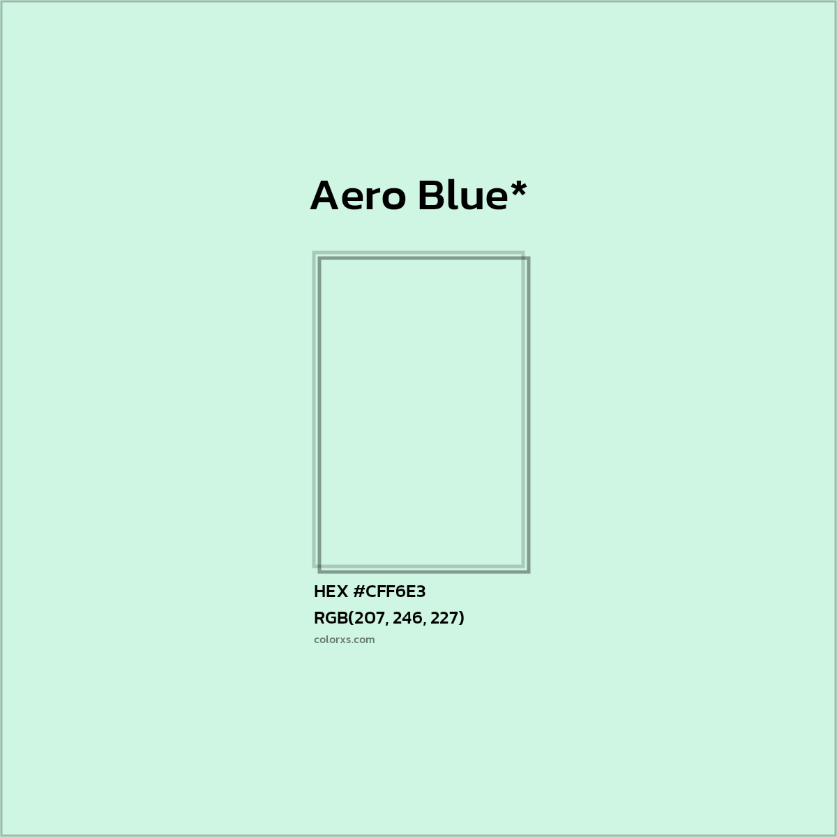 HEX #CFF6E3 Color Name, Color Code, Palettes, Similar Paints, Images