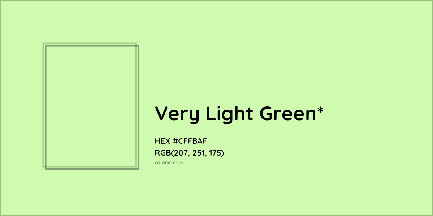HEX #CFFBAF Color Name, Color Code, Palettes, Similar Paints, Images