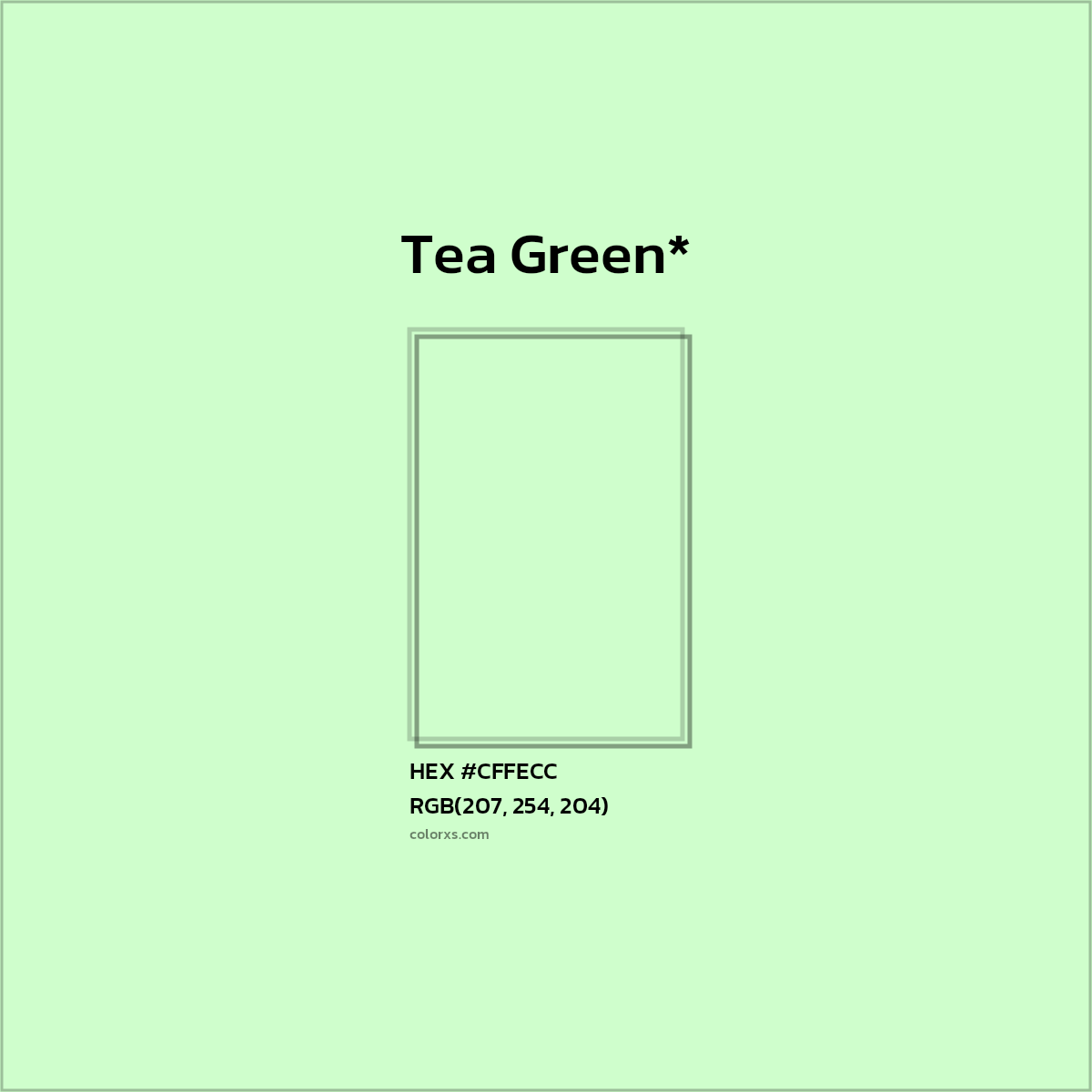 HEX #CFFECC Color Name, Color Code, Palettes, Similar Paints, Images