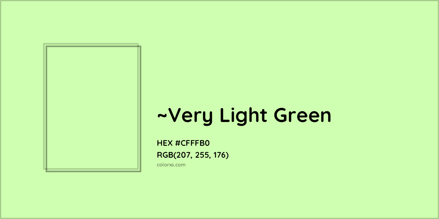 HEX #CFFFB0 Color Name, Color Code, Palettes, Similar Paints, Images