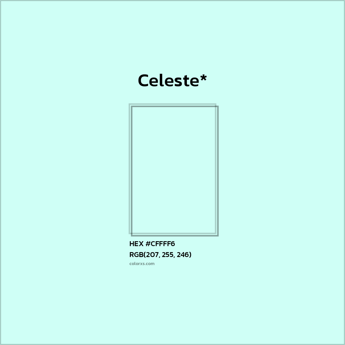 HEX #CFFFF6 Color Name, Color Code, Palettes, Similar Paints, Images