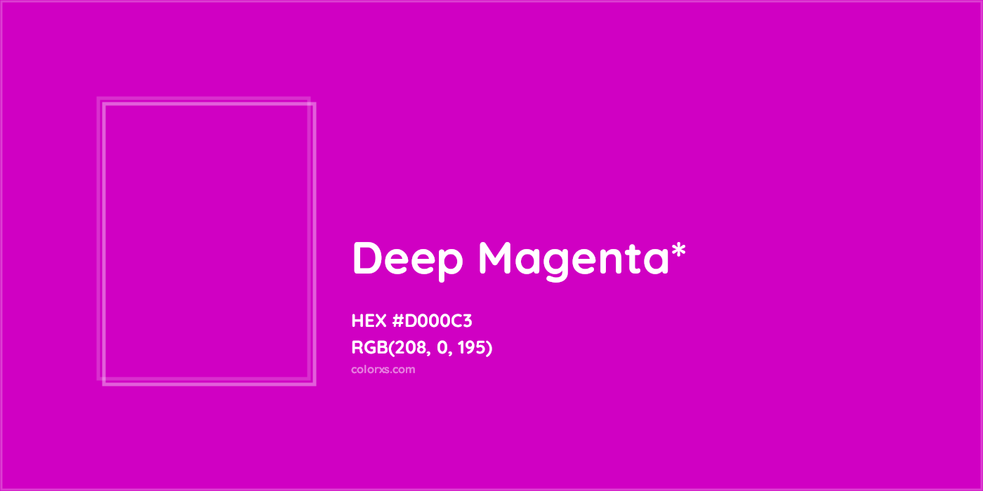 HEX #D000C3 Color Name, Color Code, Palettes, Similar Paints, Images