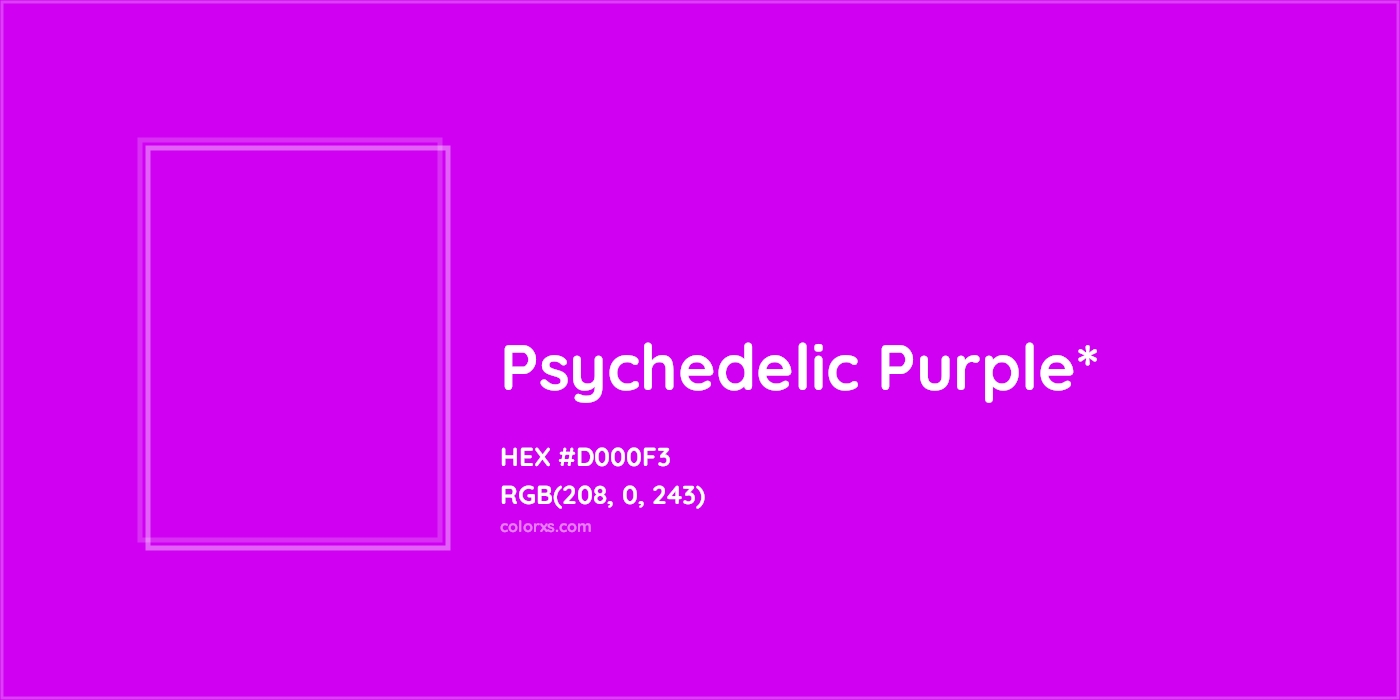 HEX #D000F3 Color Name, Color Code, Palettes, Similar Paints, Images