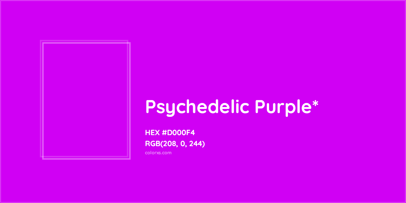 HEX #D000F4 Color Name, Color Code, Palettes, Similar Paints, Images