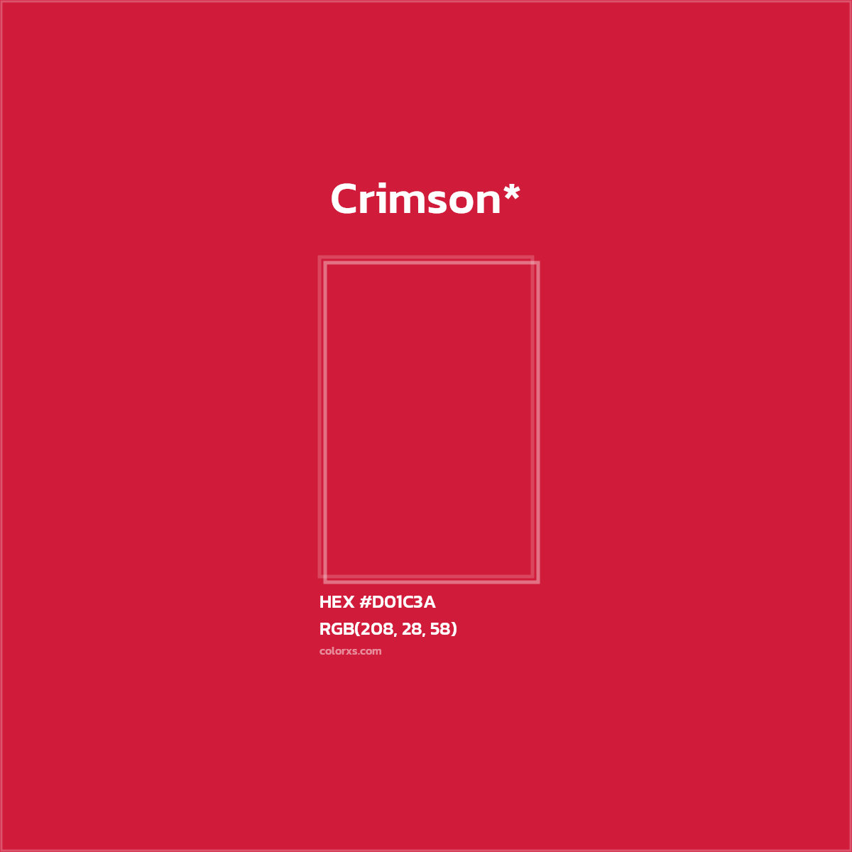 HEX #D01C3A Color Name, Color Code, Palettes, Similar Paints, Images