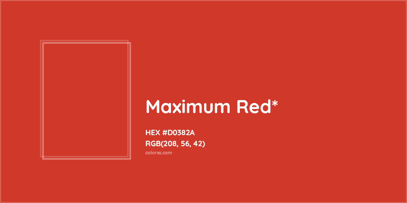HEX #D0382A Color Name, Color Code, Palettes, Similar Paints, Images