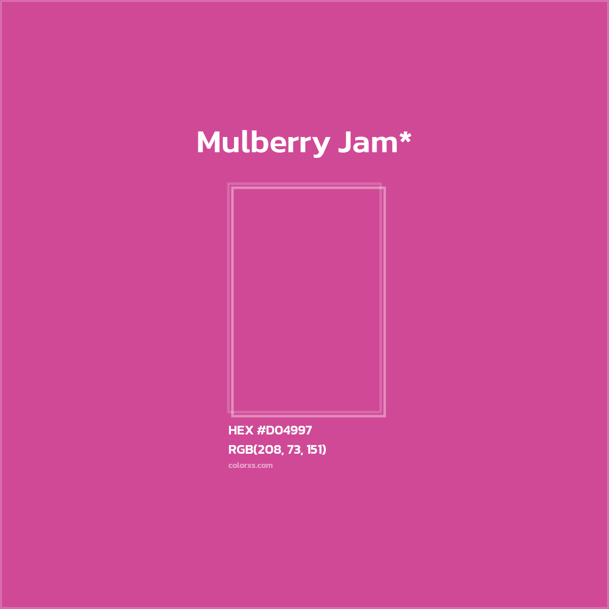 HEX #D04997 Color Name, Color Code, Palettes, Similar Paints, Images