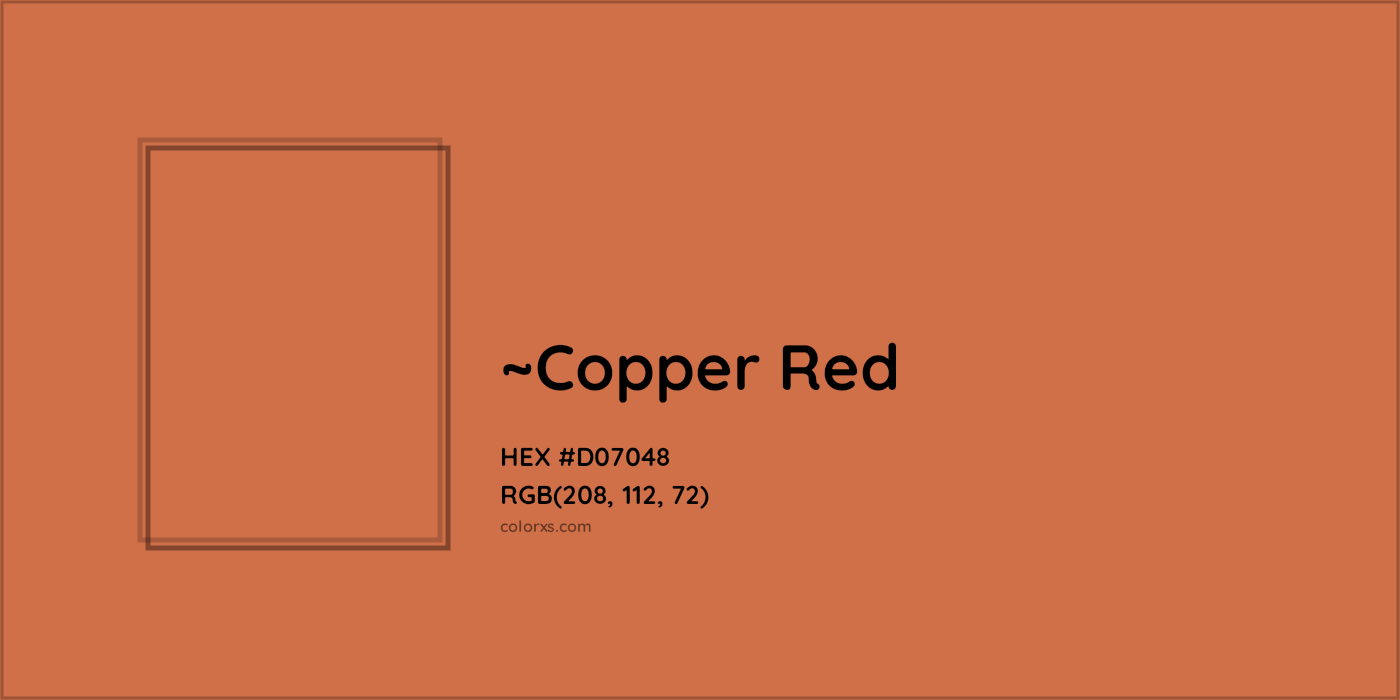 HEX #D07048 Color Name, Color Code, Palettes, Similar Paints, Images