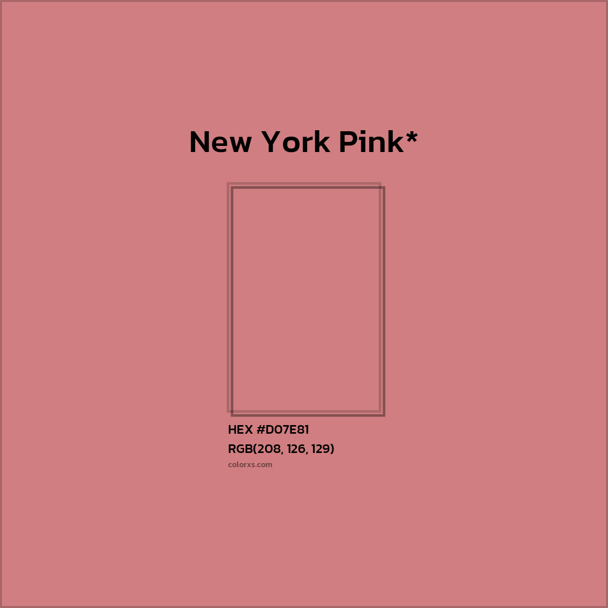 HEX #D07E81 Color Name, Color Code, Palettes, Similar Paints, Images