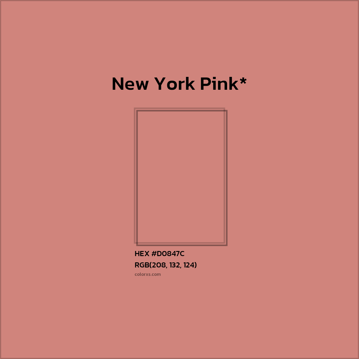 HEX #D0847C Color Name, Color Code, Palettes, Similar Paints, Images