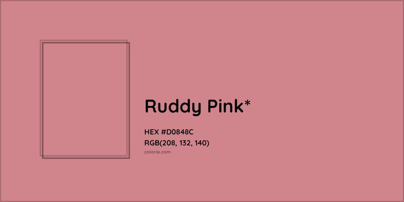 HEX #D0848C Color Name, Color Code, Palettes, Similar Paints, Images