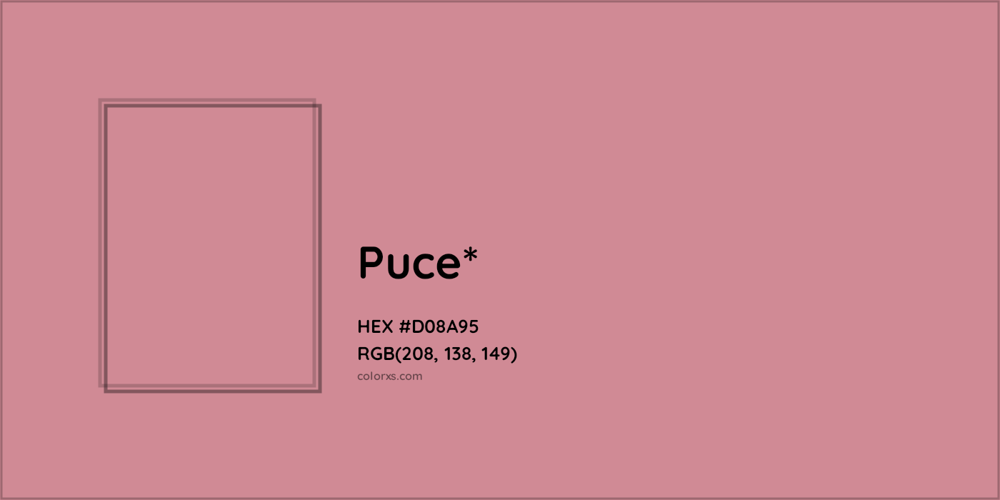 HEX #D08A95 Color Name, Color Code, Palettes, Similar Paints, Images