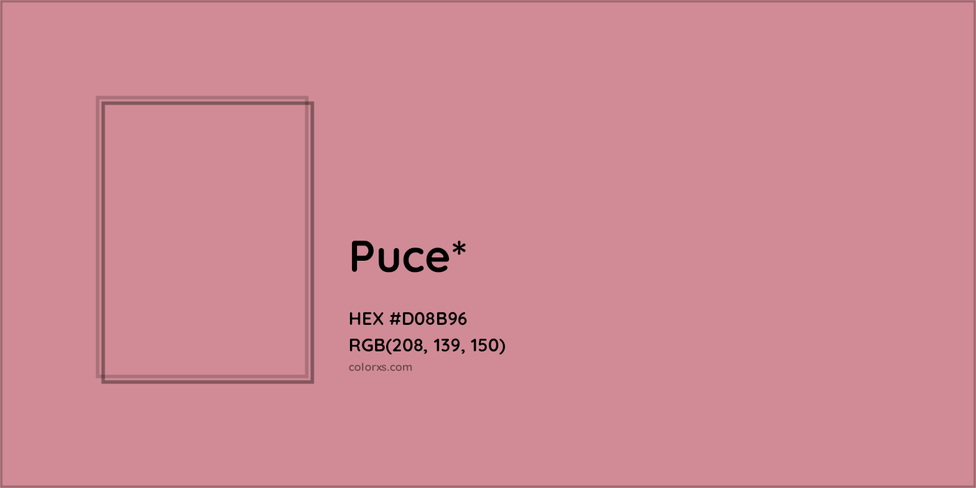 HEX #D08B96 Color Name, Color Code, Palettes, Similar Paints, Images