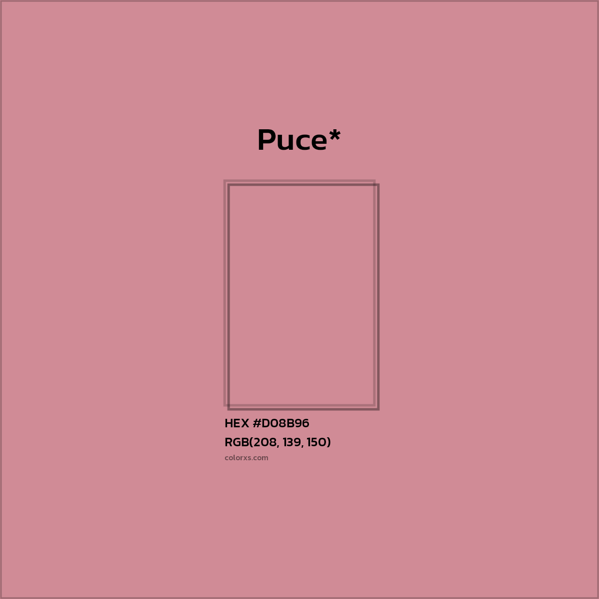 HEX #D08B96 Color Name, Color Code, Palettes, Similar Paints, Images