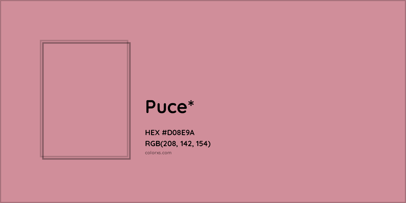 HEX #D08E9A Color Name, Color Code, Palettes, Similar Paints, Images