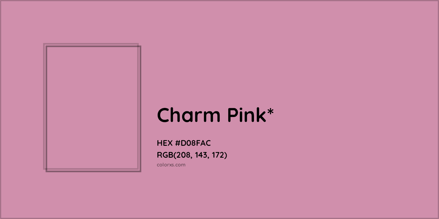 HEX #D08FAC Color Name, Color Code, Palettes, Similar Paints, Images