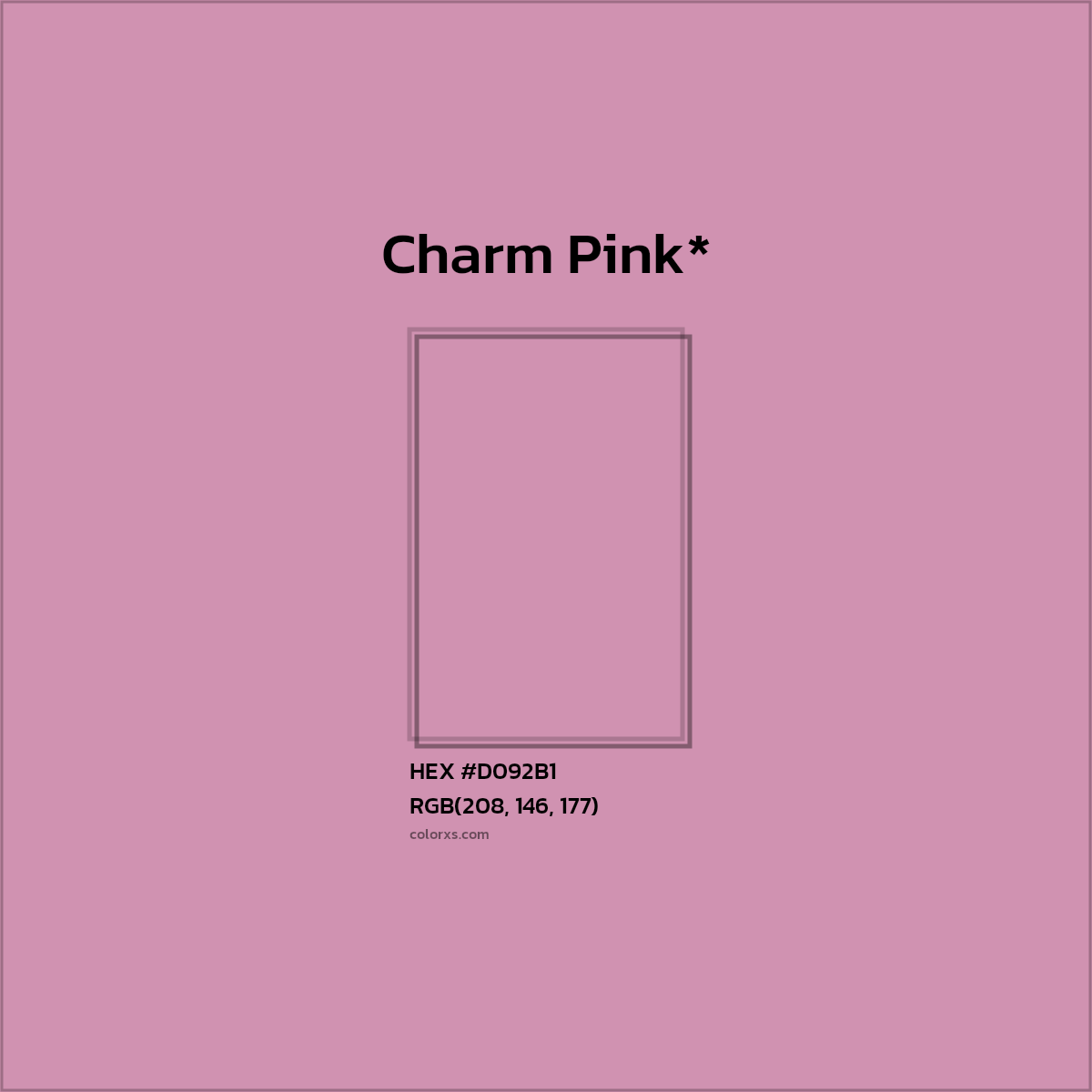 HEX #D092B1 Color Name, Color Code, Palettes, Similar Paints, Images