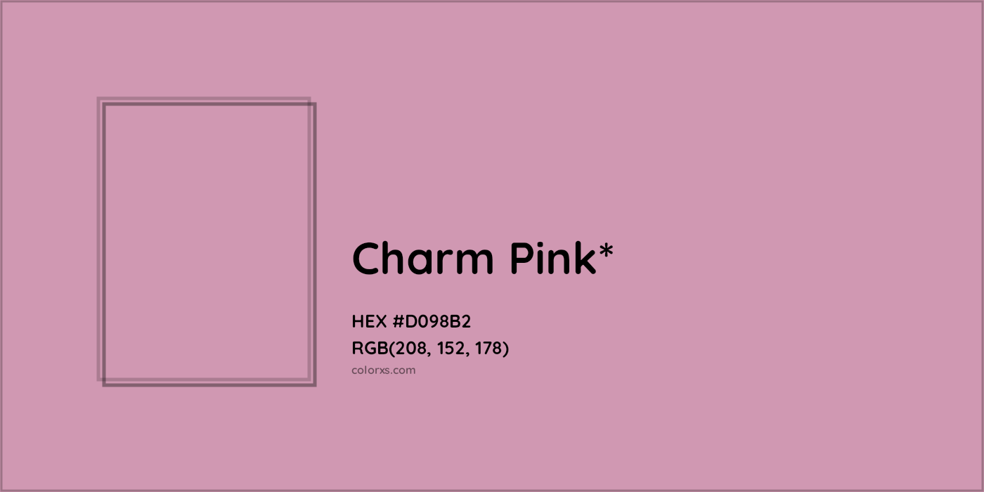 HEX #D098B2 Color Name, Color Code, Palettes, Similar Paints, Images