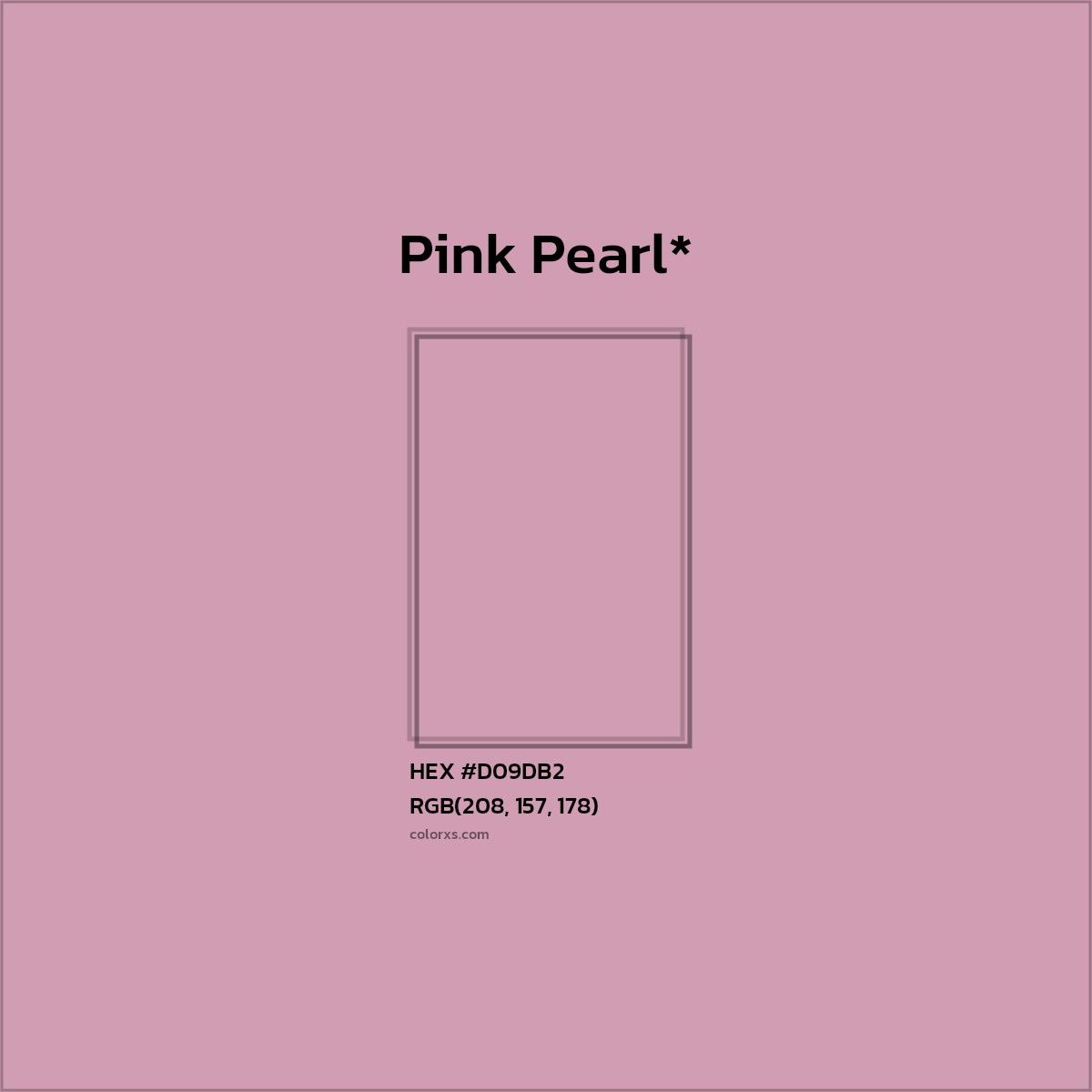 HEX #D09DB2 Color Name, Color Code, Palettes, Similar Paints, Images