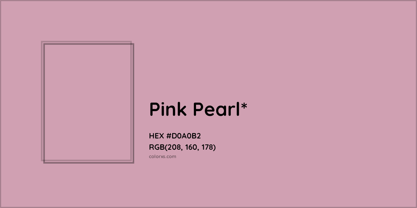HEX #D0A0B2 Color Name, Color Code, Palettes, Similar Paints, Images