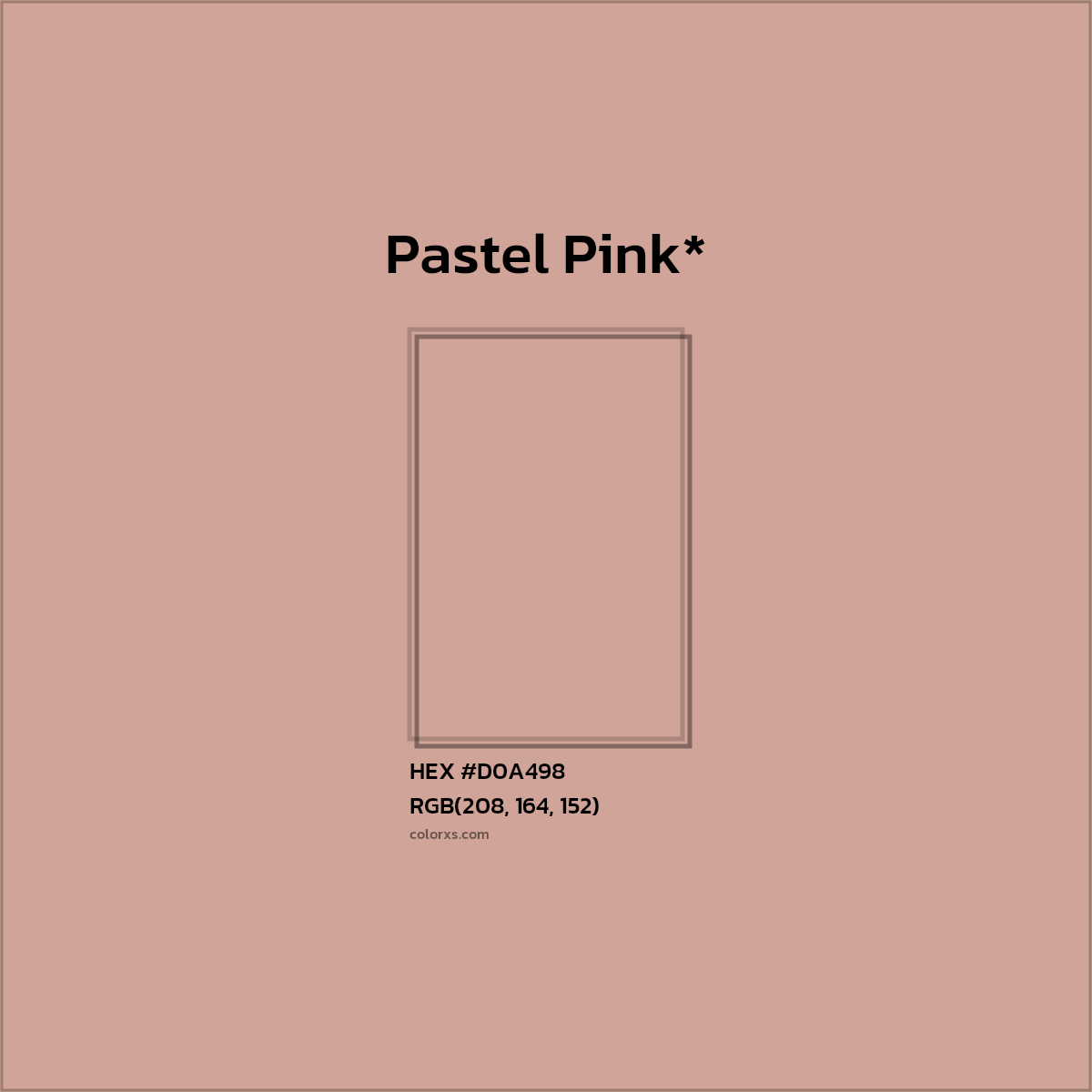 HEX #D0A498 Color Name, Color Code, Palettes, Similar Paints, Images