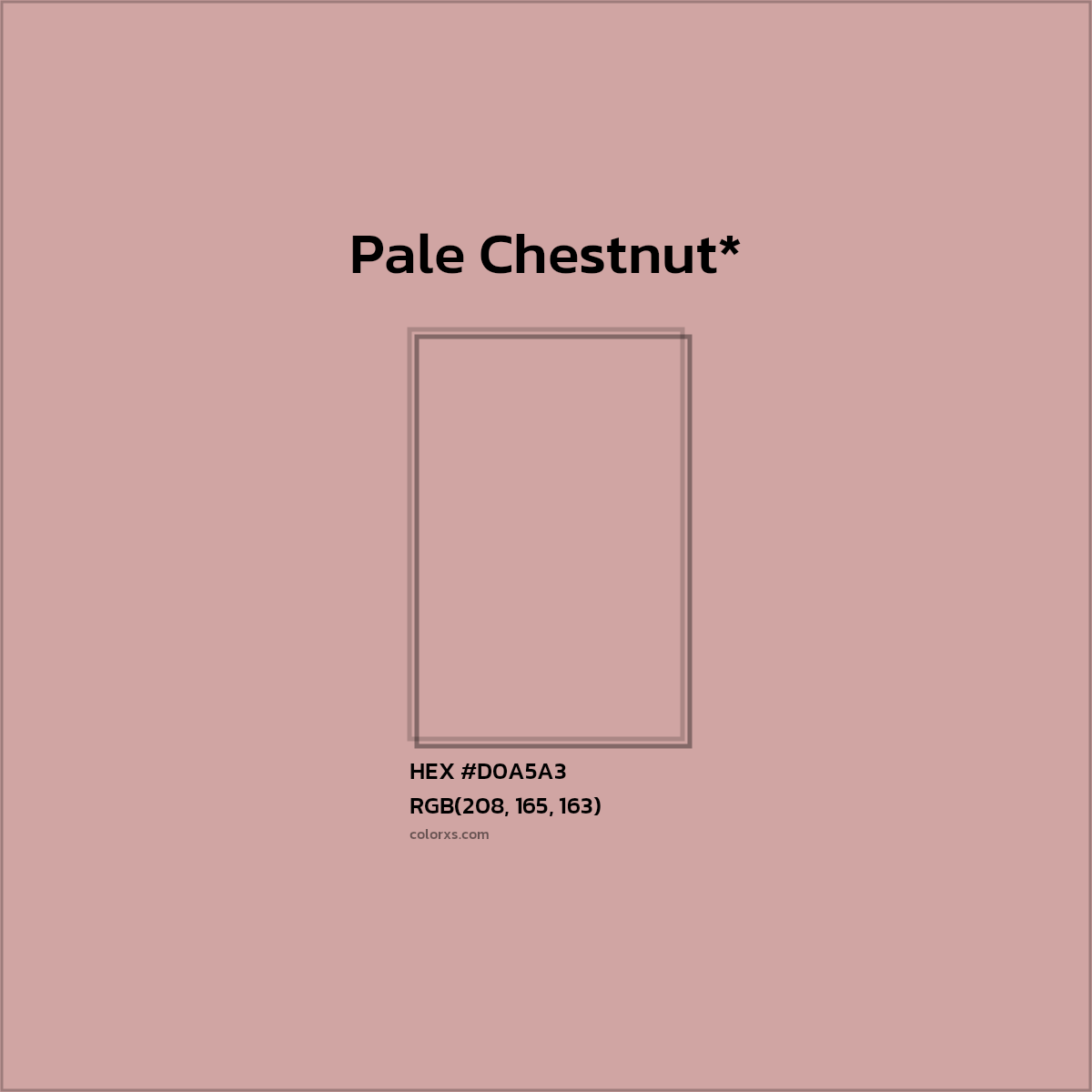 HEX #D0A5A3 Color Name, Color Code, Palettes, Similar Paints, Images