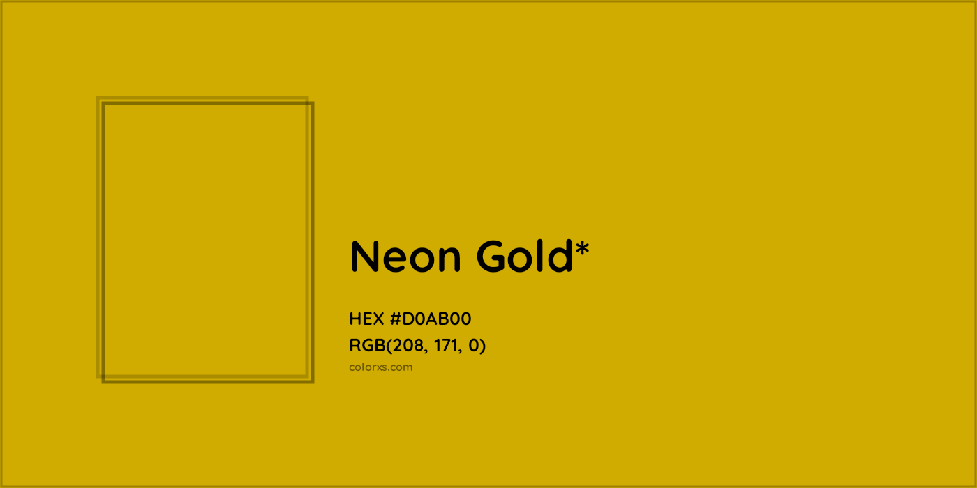 HEX #D0AB00 Color Name, Color Code, Palettes, Similar Paints, Images