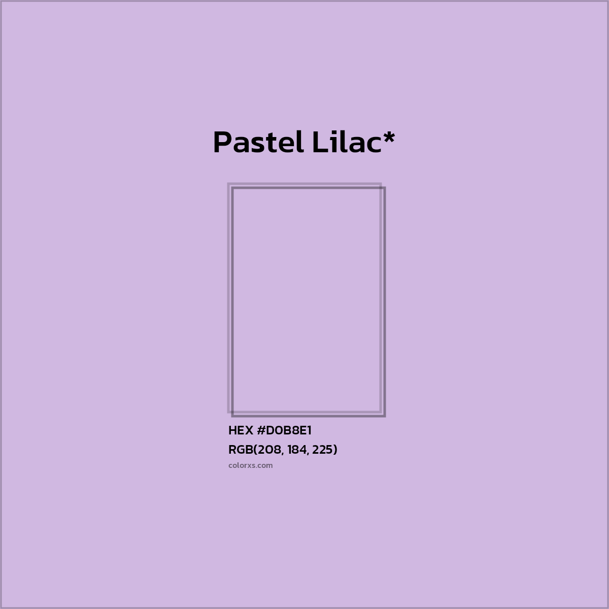 HEX #D0B8E1 Color Name, Color Code, Palettes, Similar Paints, Images