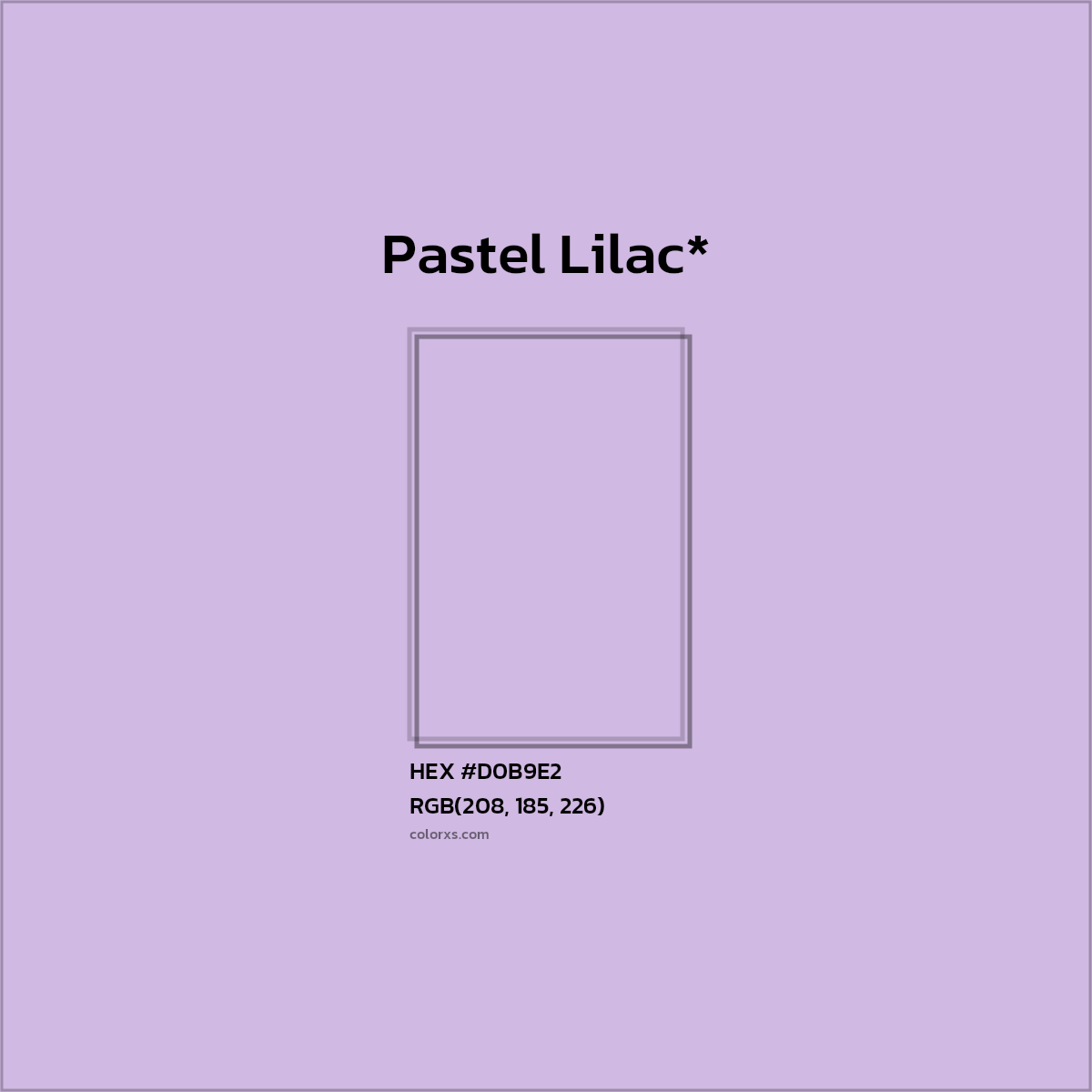 HEX #D0B9E2 Color Name, Color Code, Palettes, Similar Paints, Images
