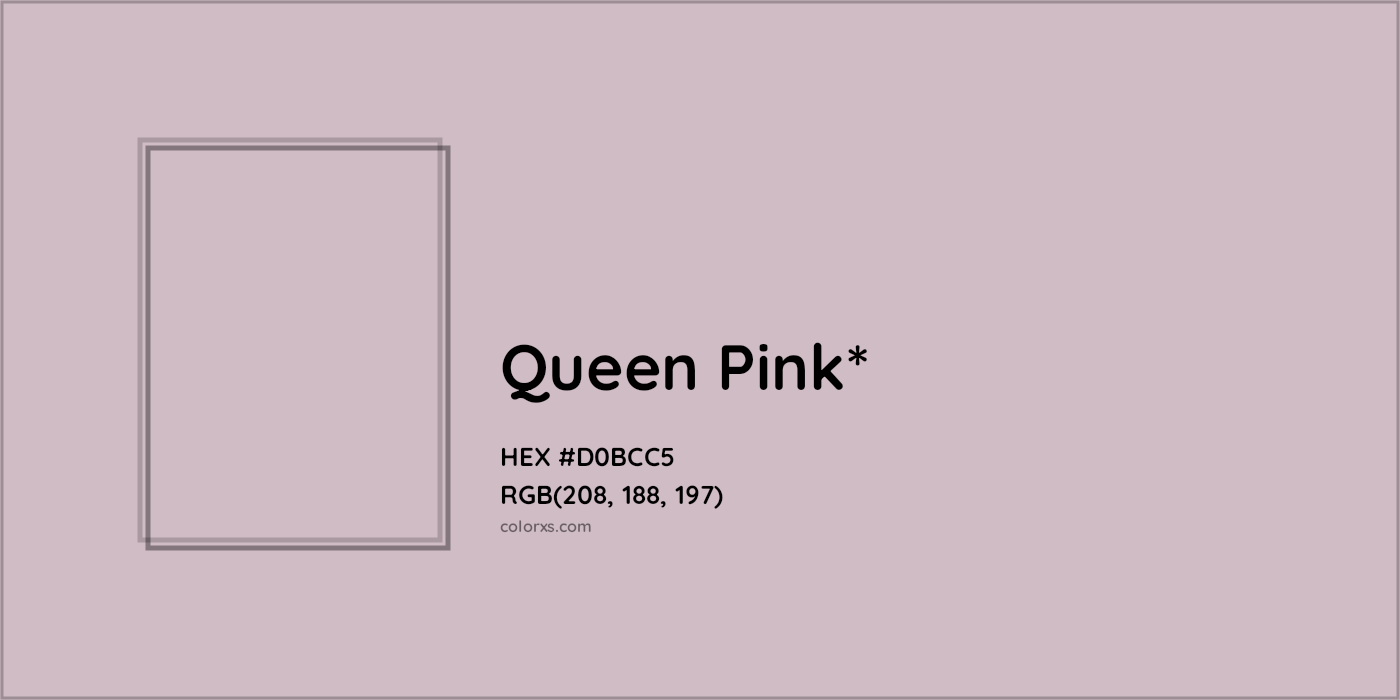 HEX #D0BCC5 Color Name, Color Code, Palettes, Similar Paints, Images