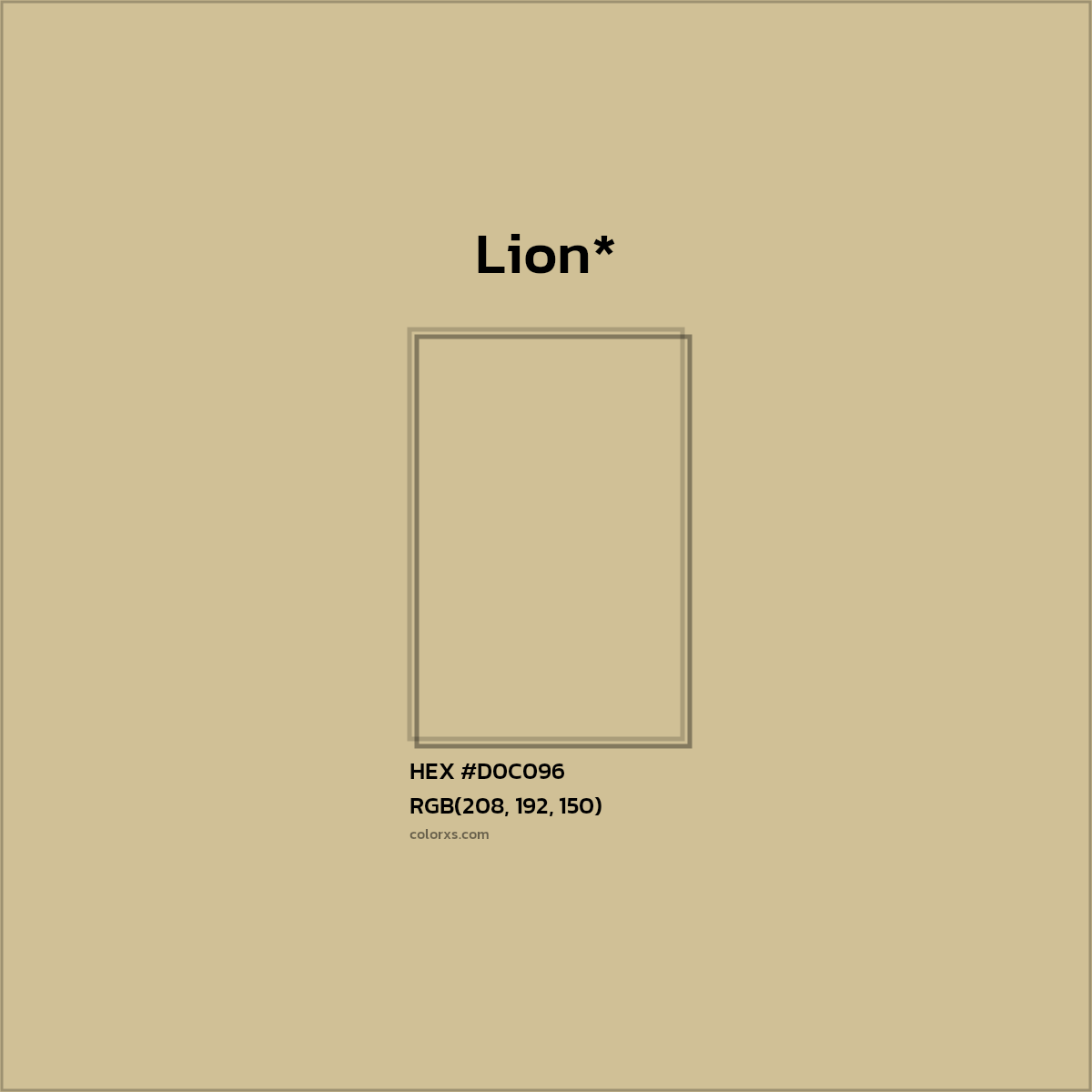 HEX #D0C096 Color Name, Color Code, Palettes, Similar Paints, Images