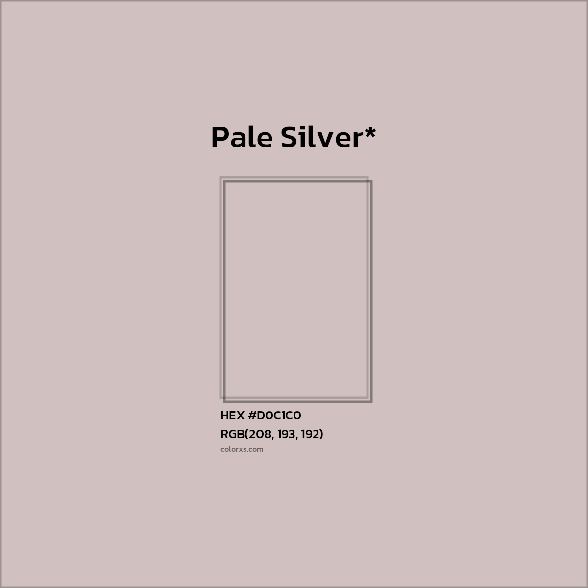 HEX #D0C1C0 Color Name, Color Code, Palettes, Similar Paints, Images