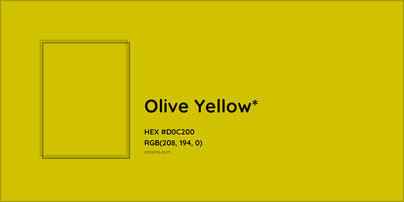 HEX #D0C200 Color Name, Color Code, Palettes, Similar Paints, Images