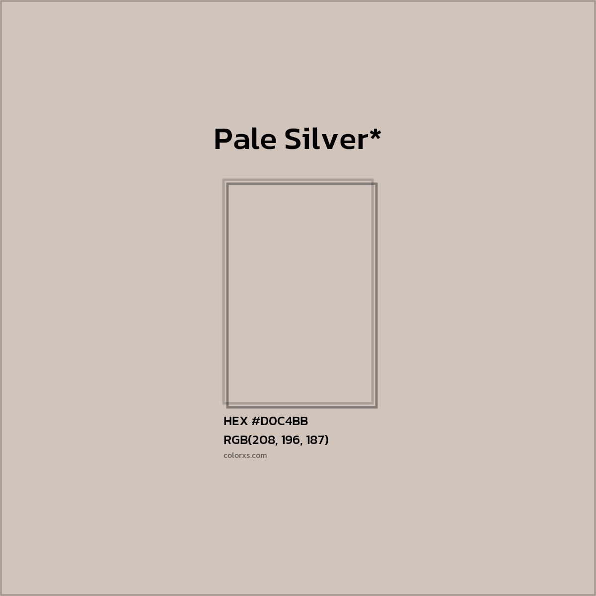 HEX #D0C4BB Color Name, Color Code, Palettes, Similar Paints, Images