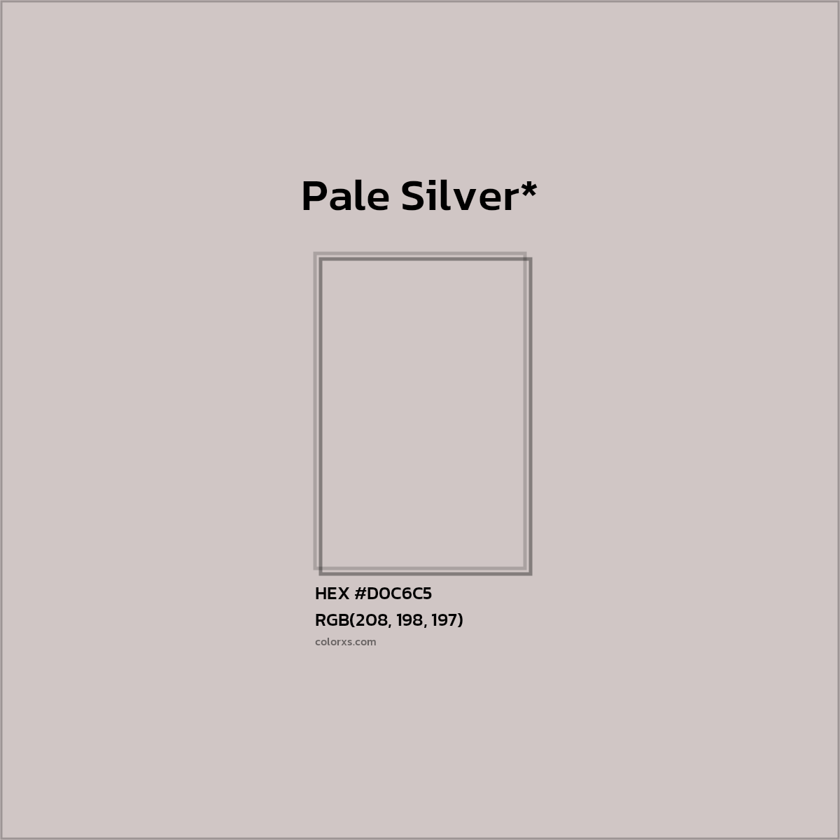 HEX #D0C6C5 Color Name, Color Code, Palettes, Similar Paints, Images