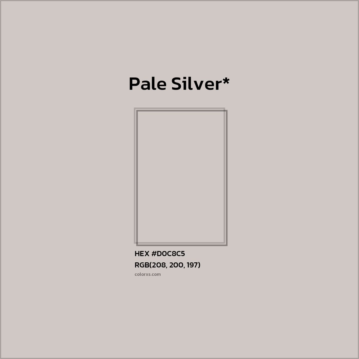HEX #D0C8C5 Color Name, Color Code, Palettes, Similar Paints, Images