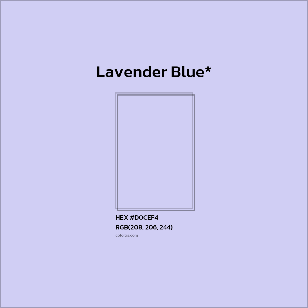 HEX #D0CEF4 Color Name, Color Code, Palettes, Similar Paints, Images