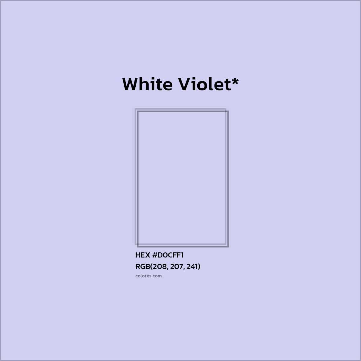 HEX #D0CFF1 Color Name, Color Code, Palettes, Similar Paints, Images
