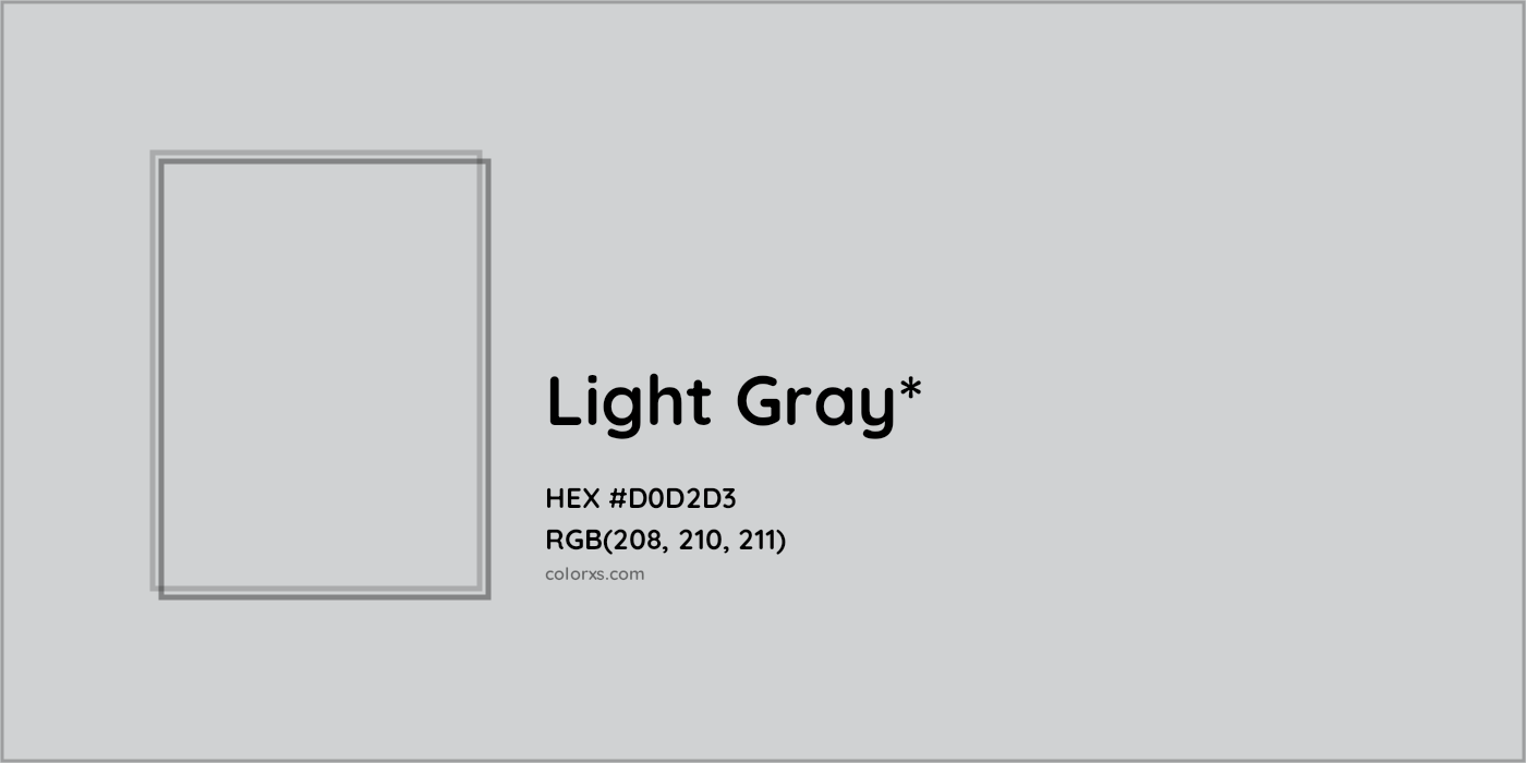 HEX #D0D2D3 Color Name, Color Code, Palettes, Similar Paints, Images