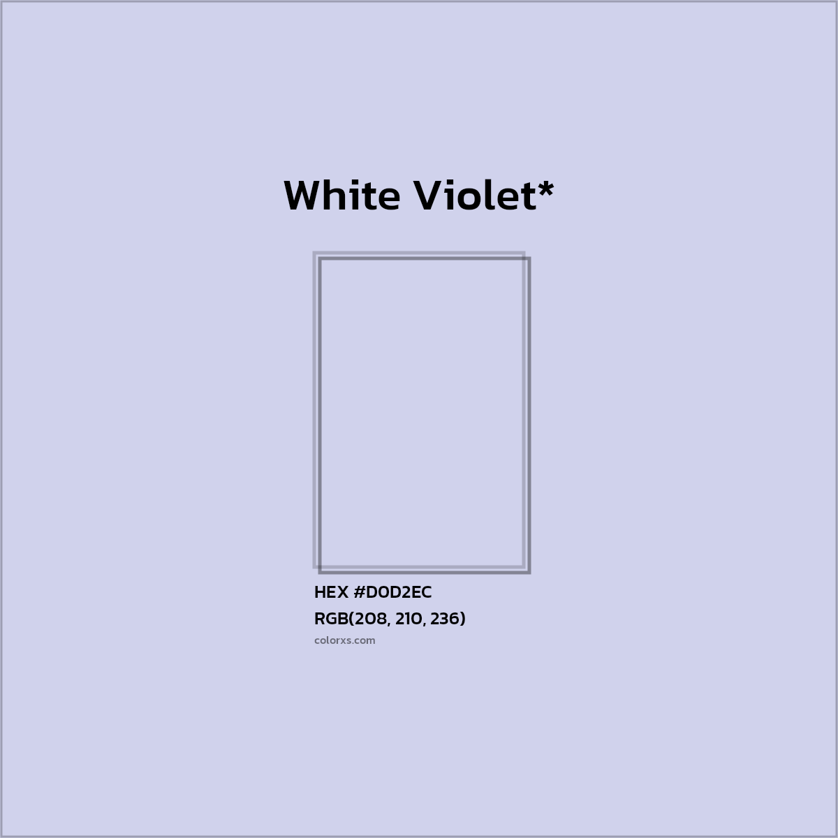 HEX #D0D2EC Color Name, Color Code, Palettes, Similar Paints, Images