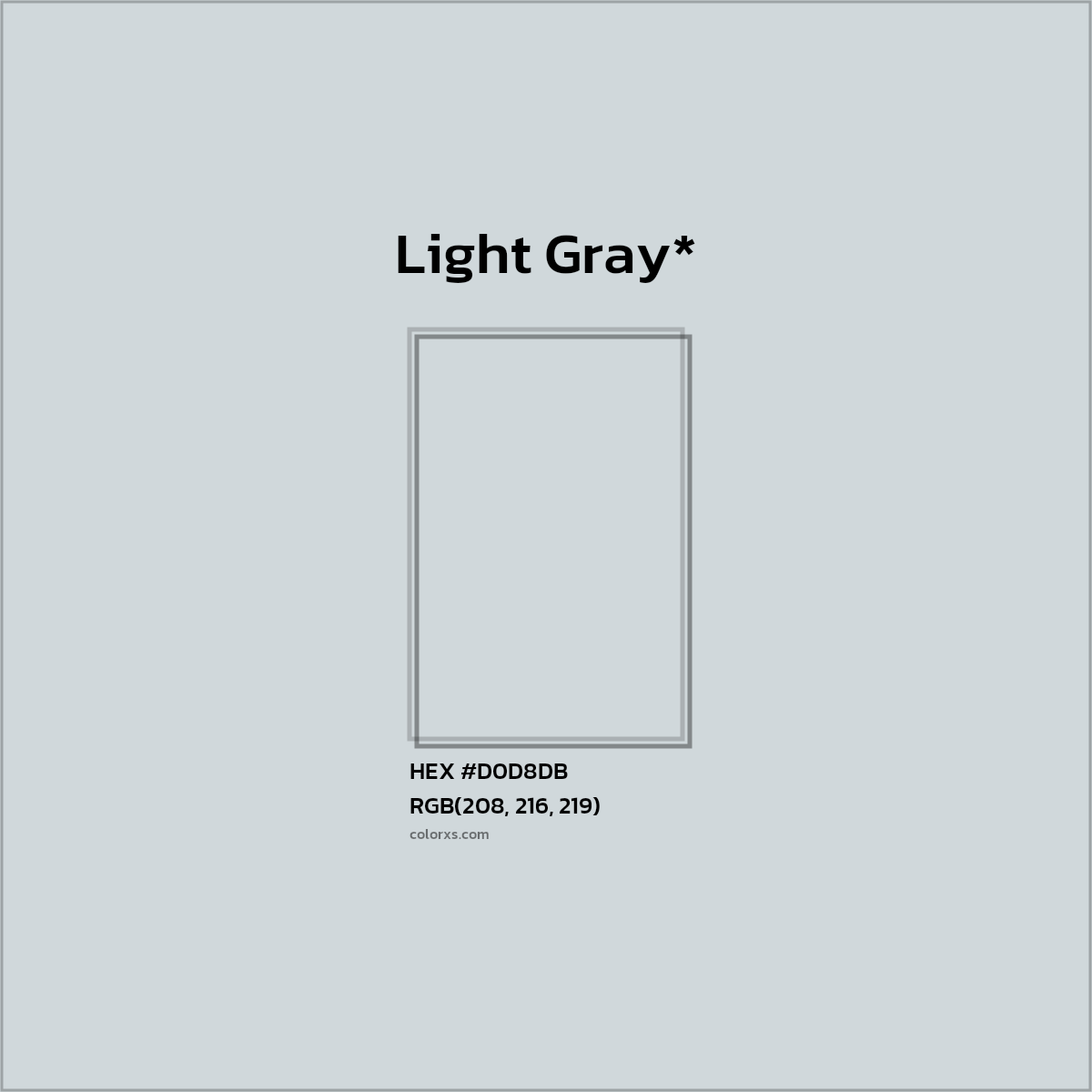 HEX #D0D8DB Color Name, Color Code, Palettes, Similar Paints, Images